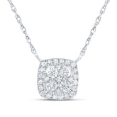 1/3CTW-DIA CN FASHION CUSHION NECKLACE (18 INCH)